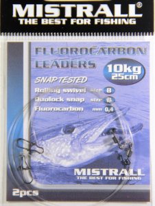 Mistrall Fluorocarbon navazce 0,40mm 25cm 10kg 2ks/bal