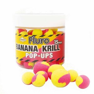 Dynamite Baits Pop-Ups Fluro Two Tone Banana-Krill 15mm