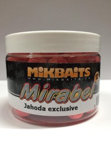 Mikbaits Mirabel Fluo boilie 150ml Jahoda Exclusive 12mm