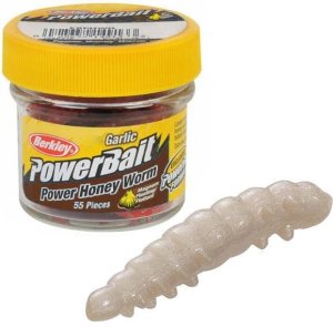 Berkley PowerBait Honey Worm 2,5cm Cesnak Biela 55KS	