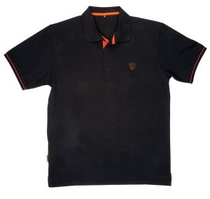 Fox Black / Orange Polo Shirt - L