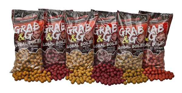 Starbaits Boilies Grab & Go Global Tigry orech 1kg 20 mm