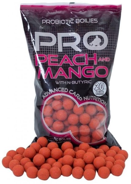 Starbaits Boilies Probiotic Peach Mango + N-Butyric 20mm 1kg